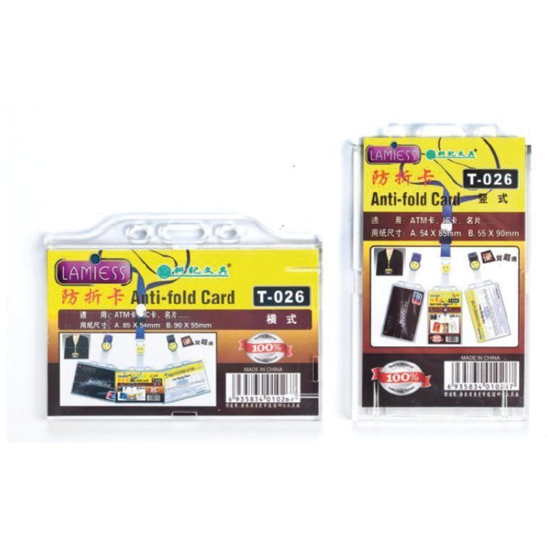 Şeffaf Plastik Kart Kabı